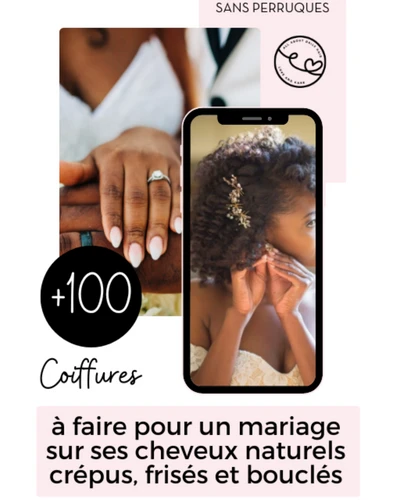 100 idées de Coiffures Mariage Cheveux Crépus, frisés et bouclés